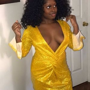 Sexy Gold shimmer dress